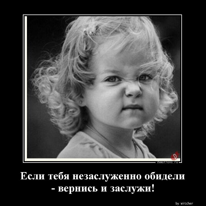 Демотиваторов прикольных сборник: "Если тебя незаслуженно обидели…" (16 фото)